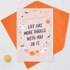 Granddaughter, Life Has More Thrills With You Halloween Card