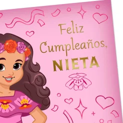 Granddaughter, You're a Princess Spanish-Language Card With Coloring Page