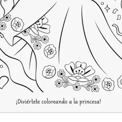 Granddaughter, You're a Princess Spanish-Language Card With Coloring Page