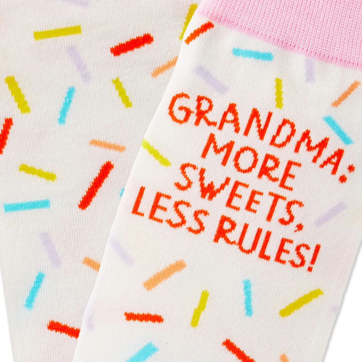 Grandma More Sweets Less Rules Novelty Crew Socks