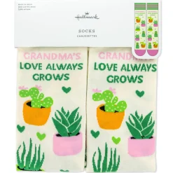 Grandma's Love Always Grows Novelty Crew Socks