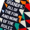 Grandpa All of the Fun Novelty Crew Socks