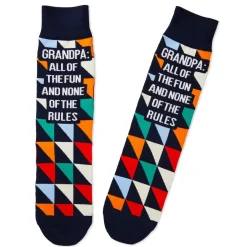 Grandpa All of the Fun Novelty Crew Socks