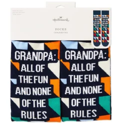 Grandpa All of the Fun Novelty Crew Socks