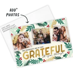 Grateful All Year Flat Christmas Photo Card