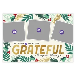 Grateful All Year Flat Christmas Photo Card