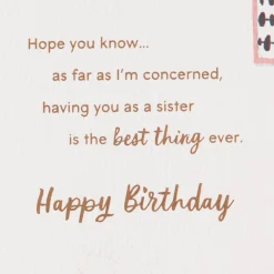 Grateful for All the Things Birthday Card for Sister