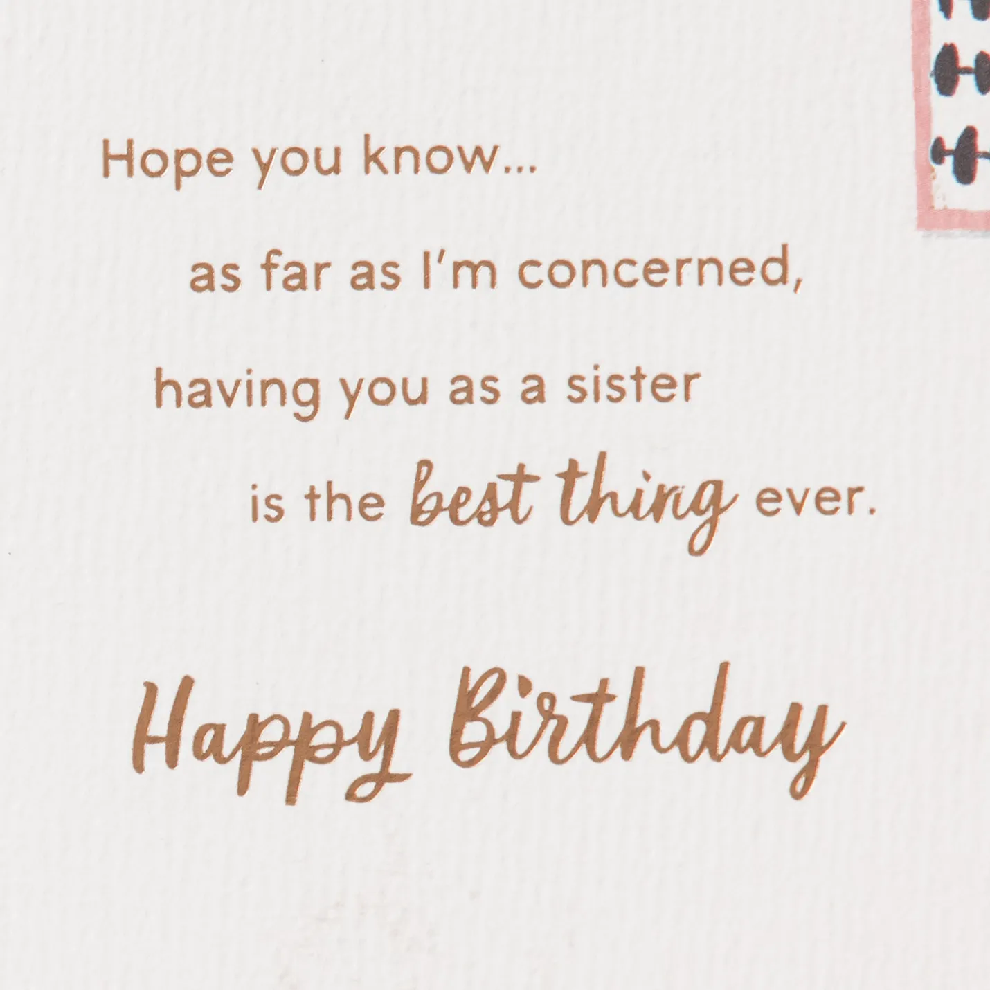 Grateful for All the Things Birthday Card for Sister