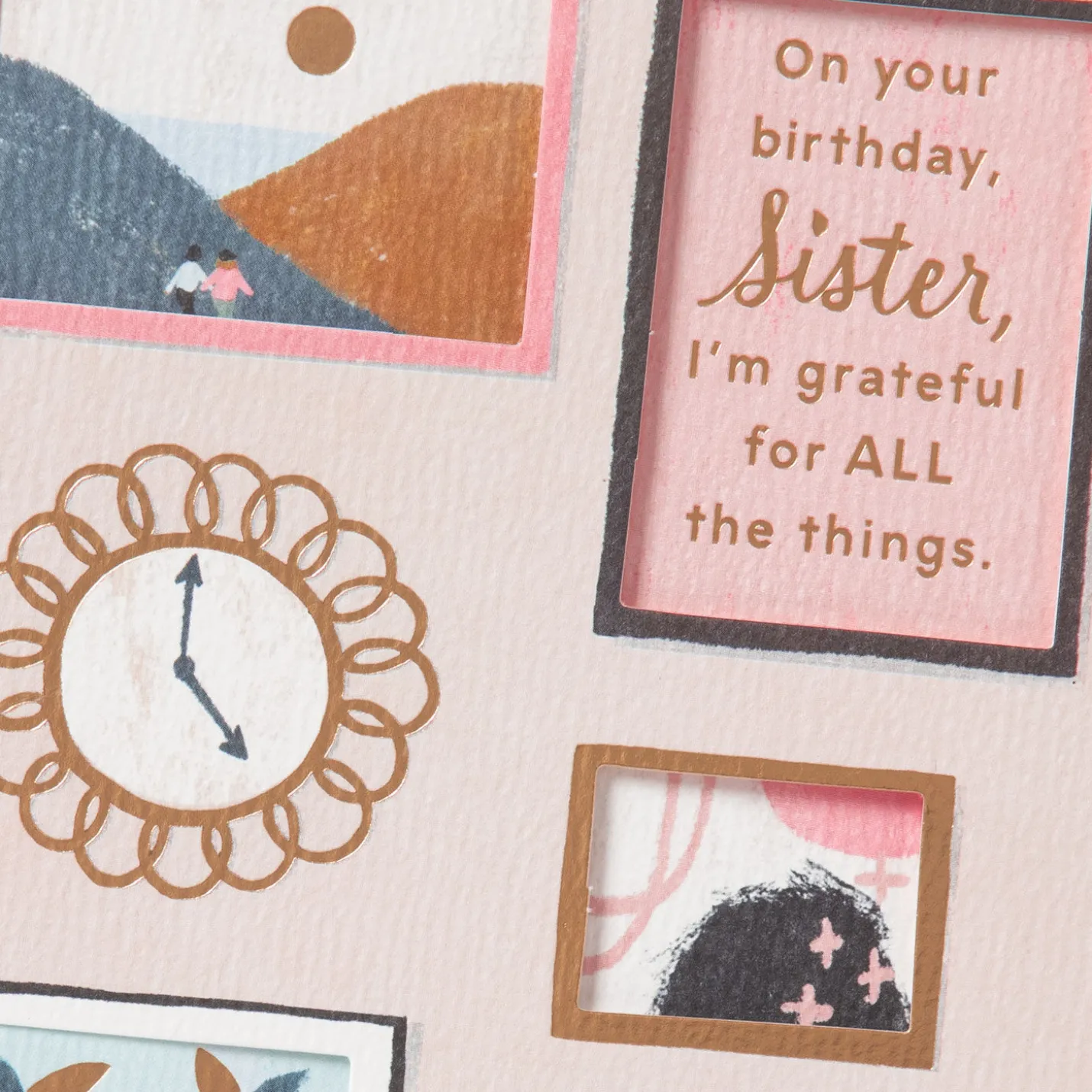 Grateful for All the Things Birthday Card for Sister