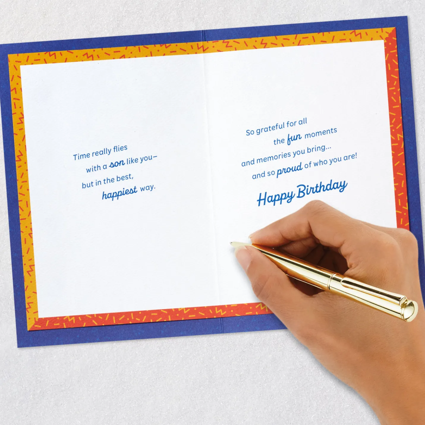 Grateful for Fun Moments and Memories Birthday Card for Son