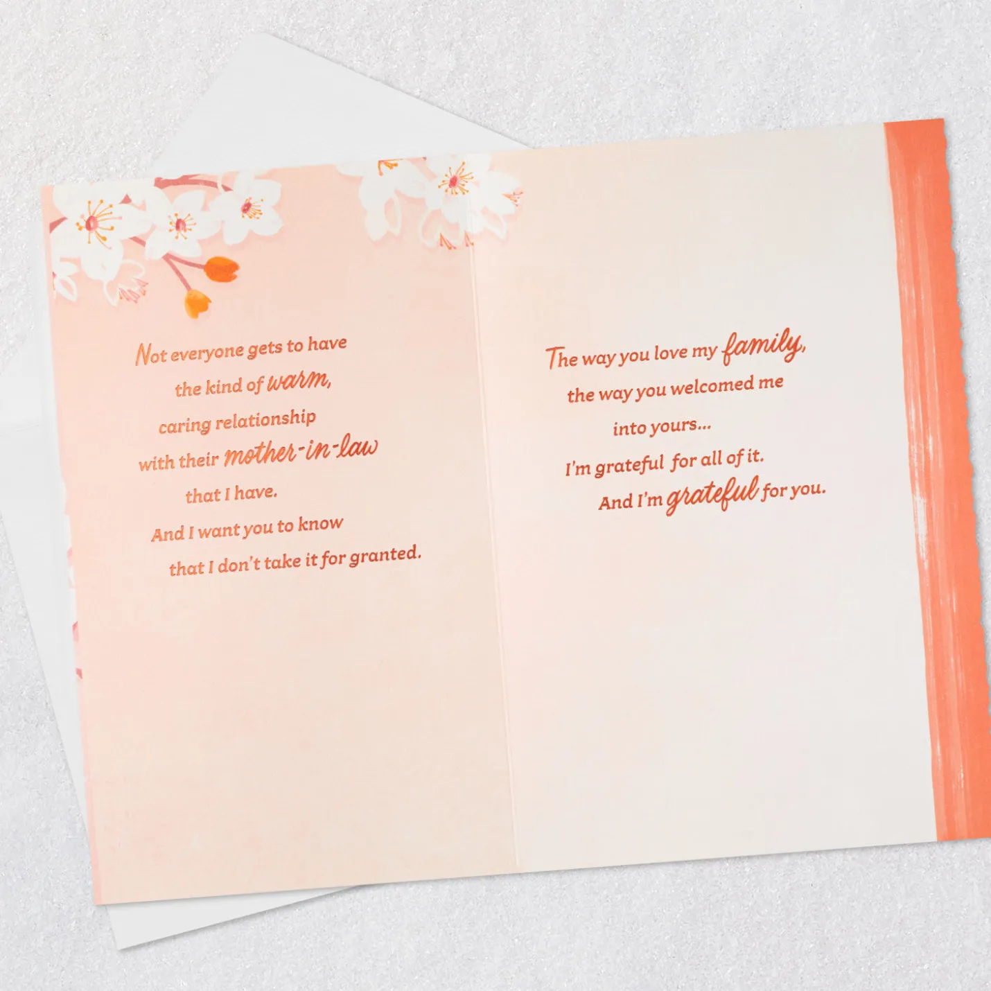 Grateful for You Birthday Card for Mother-in-Law