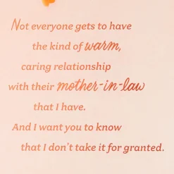 Grateful for You Birthday Card for Mother-in-Law