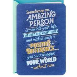 Grateful for You in My Life Birthday Card for Him
