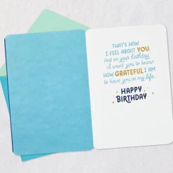 Grateful for You in My Life Birthday Card for Him