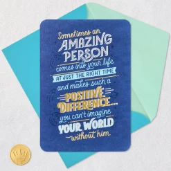 Grateful for You in My Life Birthday Card for Him