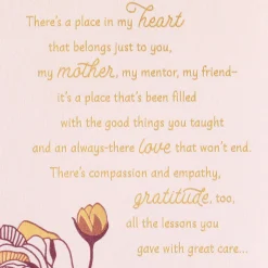 Grateful Heart Mom Birthday Card With Decoration