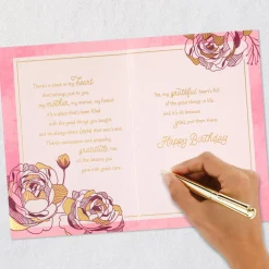 Grateful Heart Mom Birthday Card With Decoration