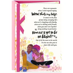 Grateful Husband Religious Birthday Card for Wife
