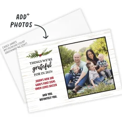 Gratitude List Flat Christmas Photo Card