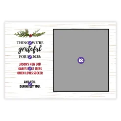 Gratitude List Flat Christmas Photo Card