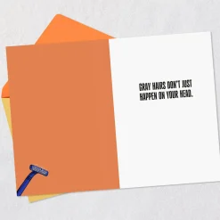 Gray Hairs Happen Everywhere Funny Birthday Card for Adult