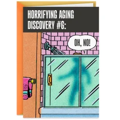 Gray Hairs Happen Everywhere Funny Birthday Card for Adult