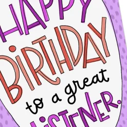Great Listener Funny Birthday Card