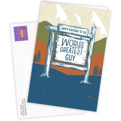 Great Outdoors World's Greatest Person Custom Birthday Card