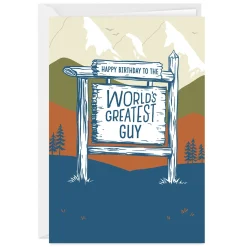 Great Outdoors World's Greatest Person Custom Birthday Card