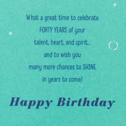 Great Time to Celebrate 40th Birthday Card