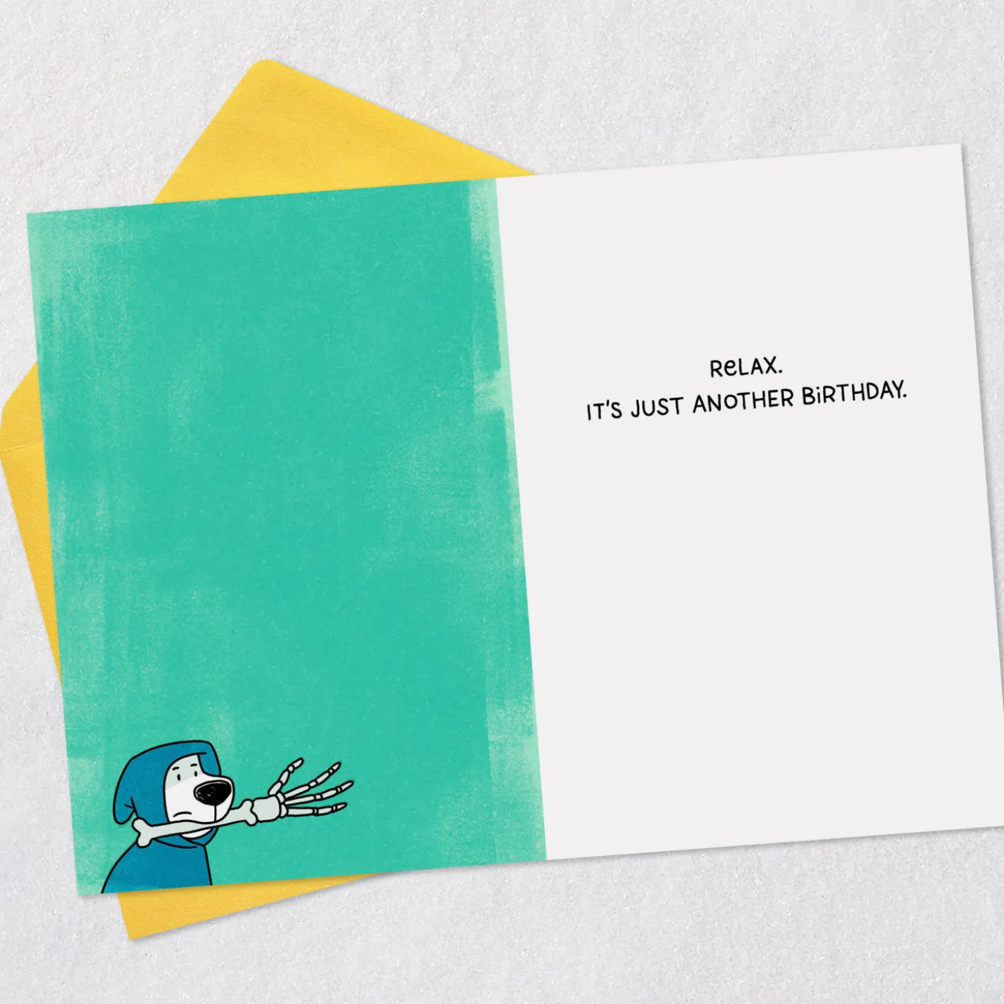 Grim Reaper and His Emotional Support Dog Funny Birthday Card