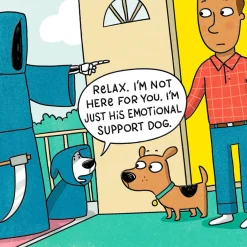Grim Reaper and His Emotional Support Dog Funny Birthday Card