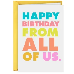 Group Gift Funny Birthday Card From Us