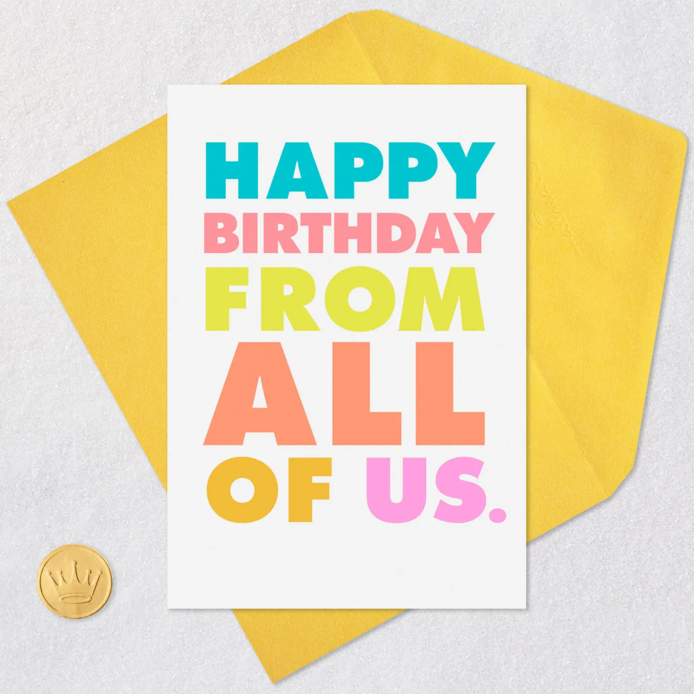 Group Gift Funny Birthday Card From Us