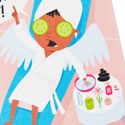 Guardian Angel Spa Day Funny Birthday Card