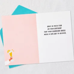 Guardian Angel Spa Day Funny Birthday Card