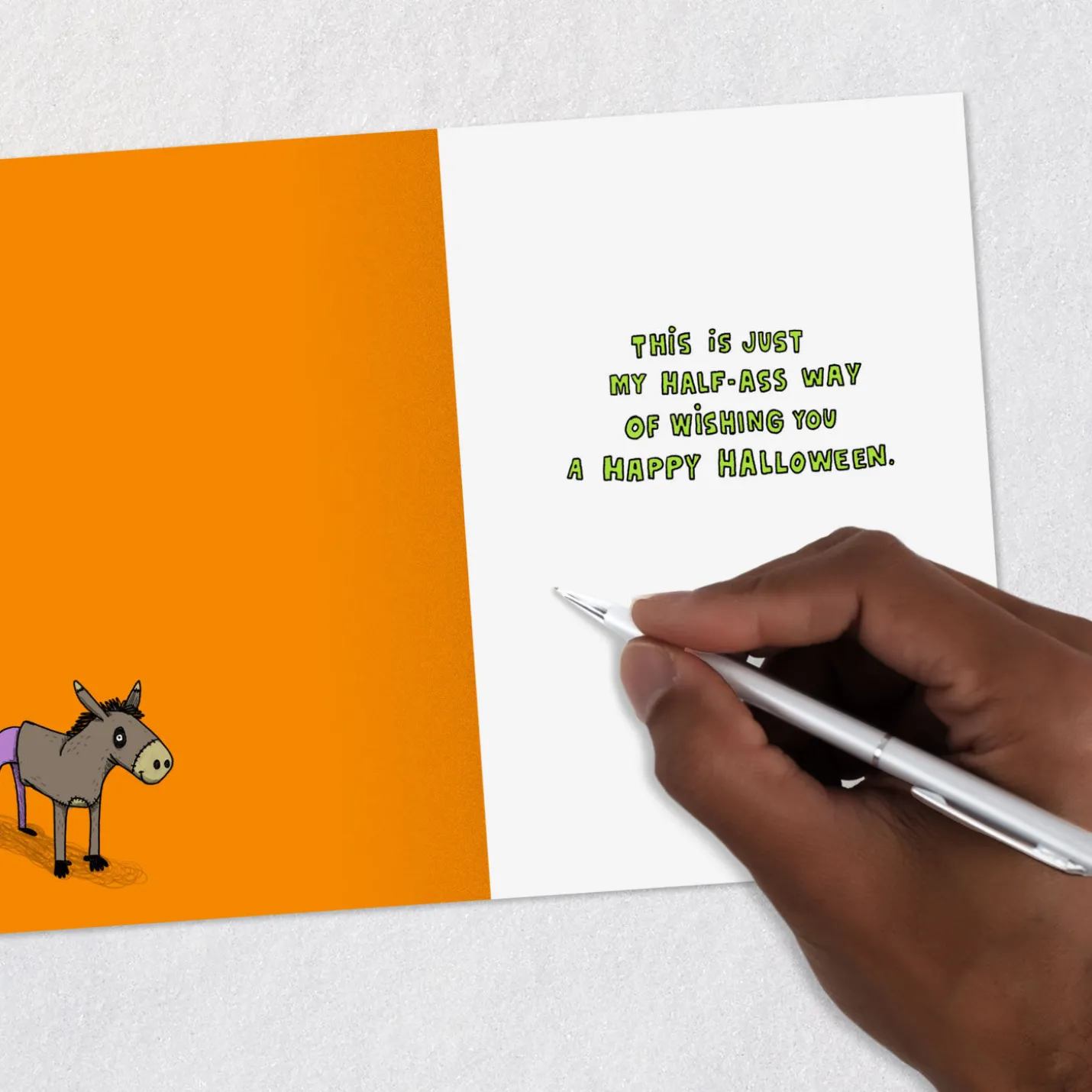 Half-Ass Wishes Funny Halloween Card
