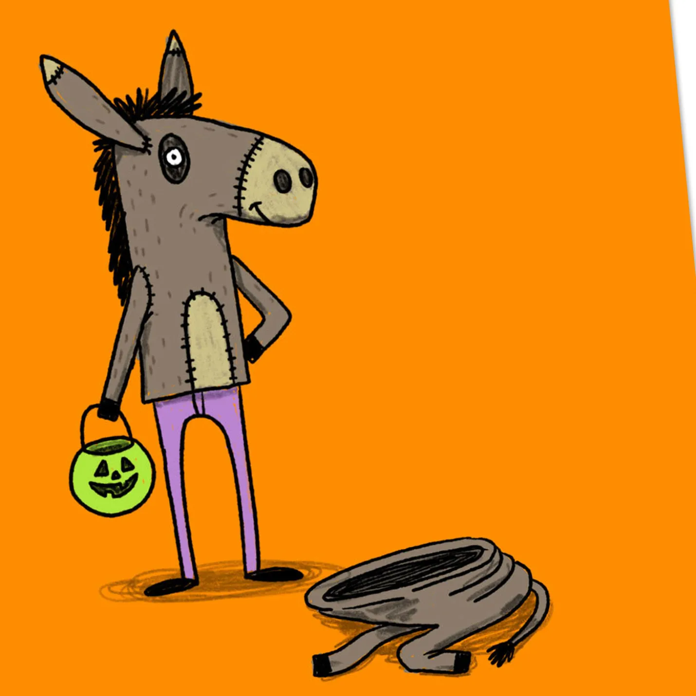 Half-Ass Wishes Funny Halloween Card