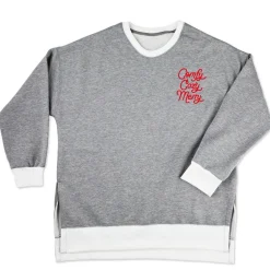 Hallmark Channel Comfy Cozy Merry Gray Sweatshirt