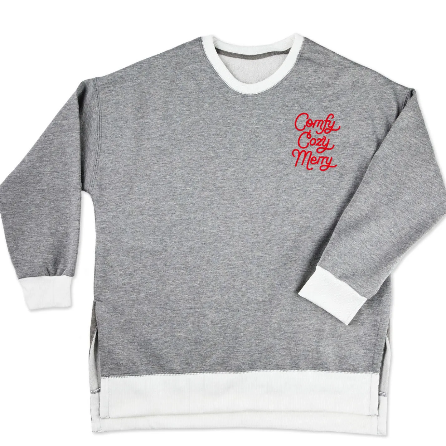 Hallmark Channel Comfy Cozy Merry Gray Sweatshirt