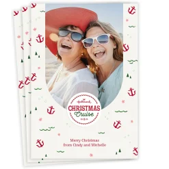 Hallmark Christmas Cruise Anchors Away Flat Photo Card