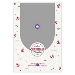 Hallmark Christmas Cruise Anchors Away Flat Photo Card