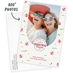 Hallmark Christmas Cruise Anchors Away Flat Photo Card
