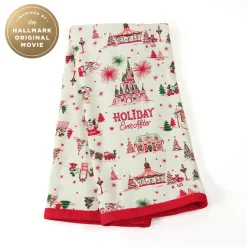 Hallmark + Disney Holiday Ever After Zrike Brands Tea Towel, 18x28