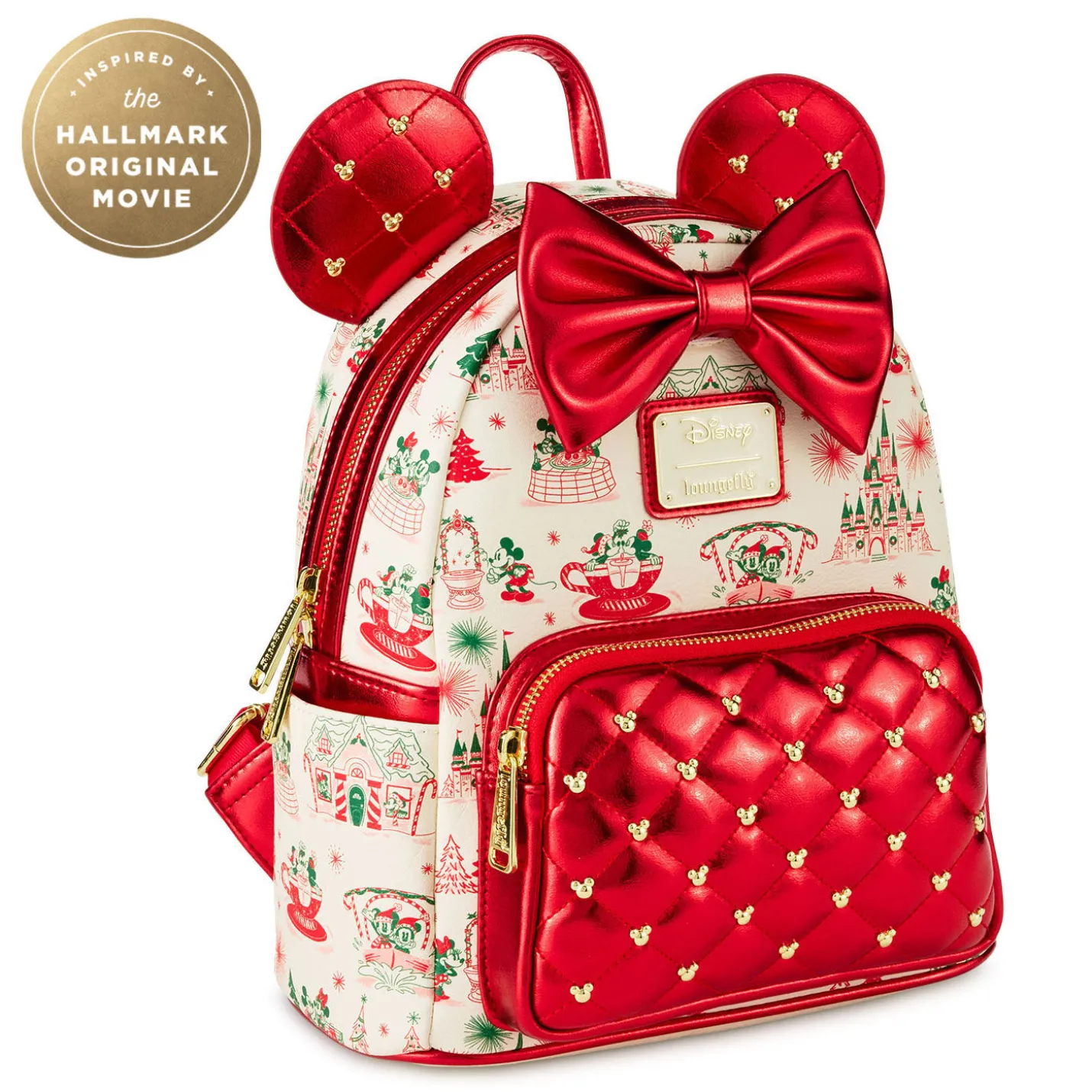 Hallmark + Disney Holiday Ever After Loungefly Minnie Mouse Mini Backpack