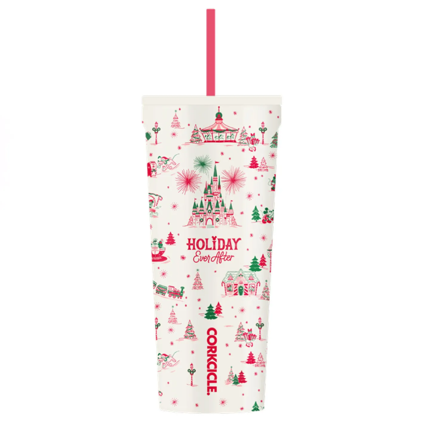 Hallmark + Disney Holiday Ever After Corkcicle Stainless Steel Cold Cup, 24 oz.