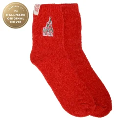 Hallmark + Disney Holiday Ever After Red Castle Crew Socks