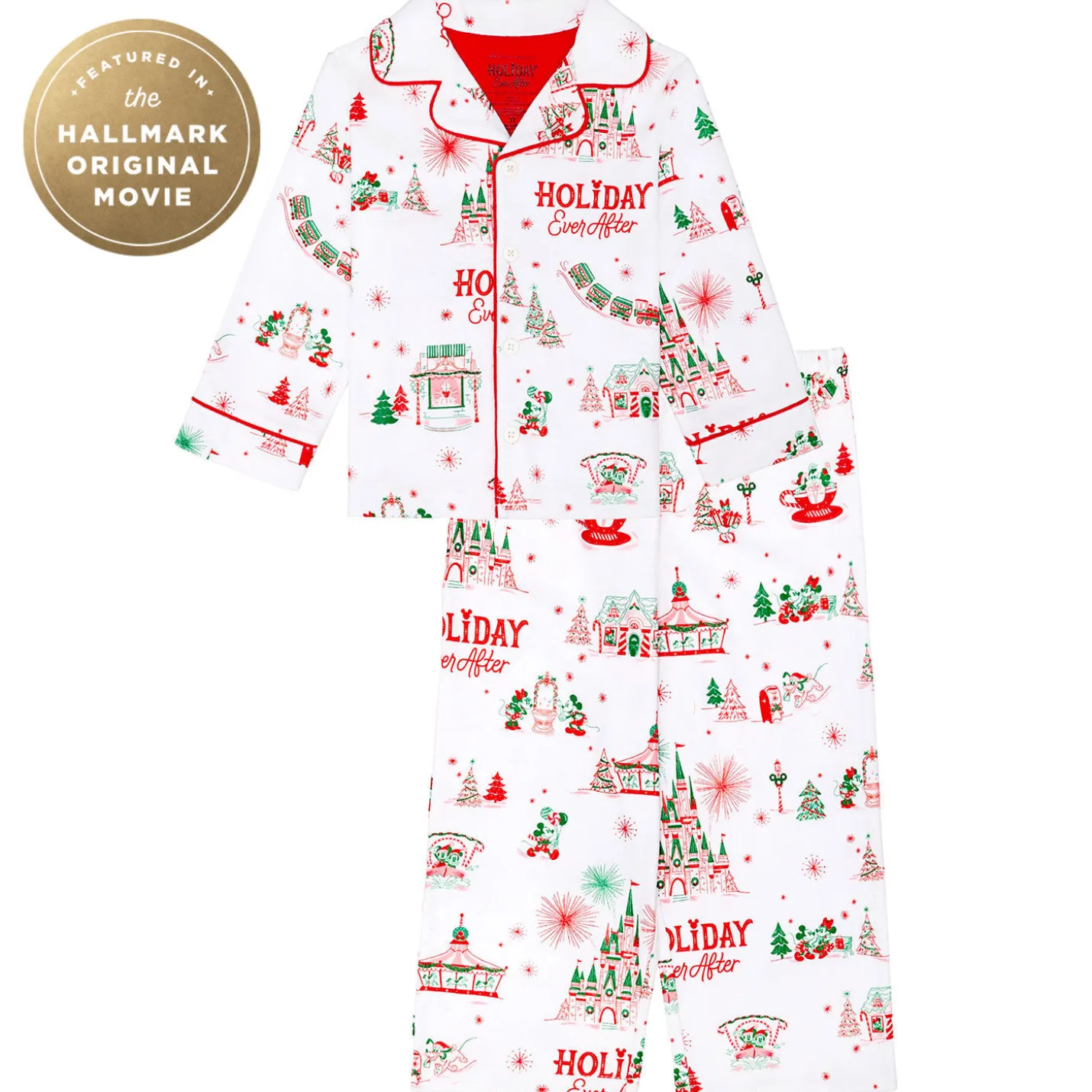 Hallmark + Disney Holiday Ever After Toddler Pajama Set