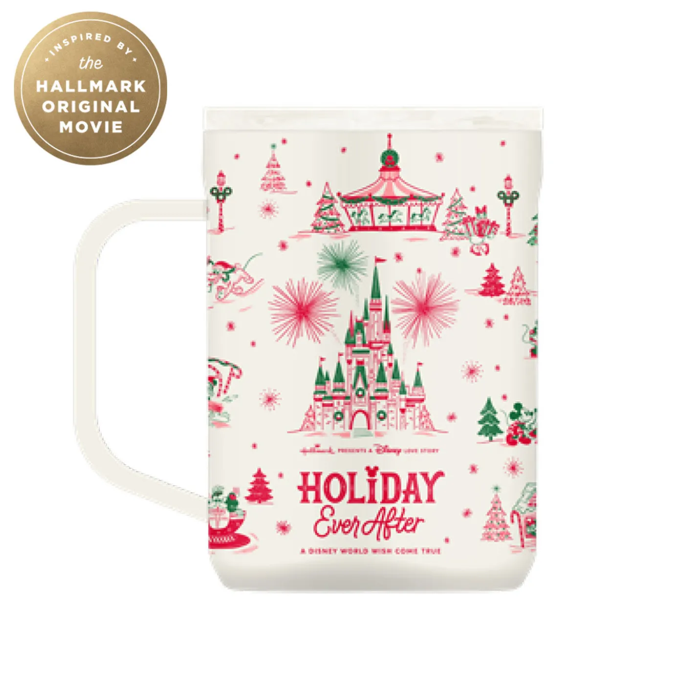 Hallmark + Disney Holiday Ever After Corkcicle Stainless Steel Mug, 16 oz.