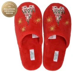 Hallmark + Disney Holiday Ever After Red Castle Slippers